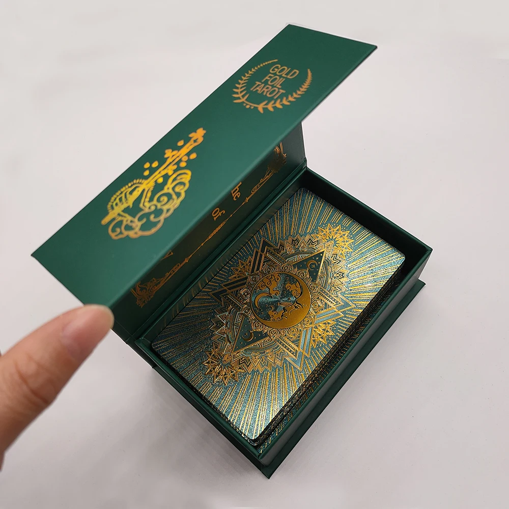New Plastic Rider Waite Tarot Hot Stamping Gold Foil Tarot Exquisite Board Game Divination Cards For Collection