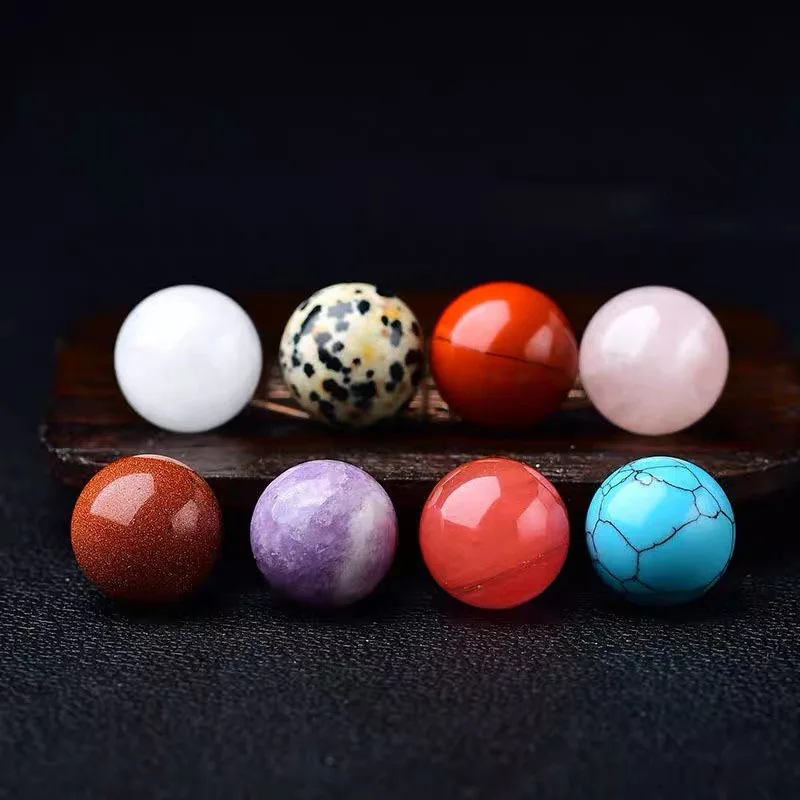 3cm Natural Crystal Ball Rose Quartz Polished Globe Amethyst Lazuli Stone Massaging Ball Desk Home Decoration 30mm Crystal Ball