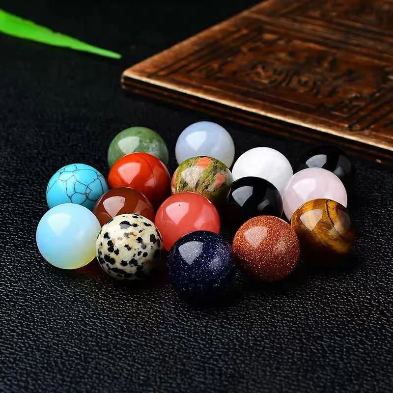 3cm Natural Crystal Ball Rose Quartz Polished Globe Amethyst Lazuli Stone Massaging Ball Desk Home Decoration 30mm Crystal Ball