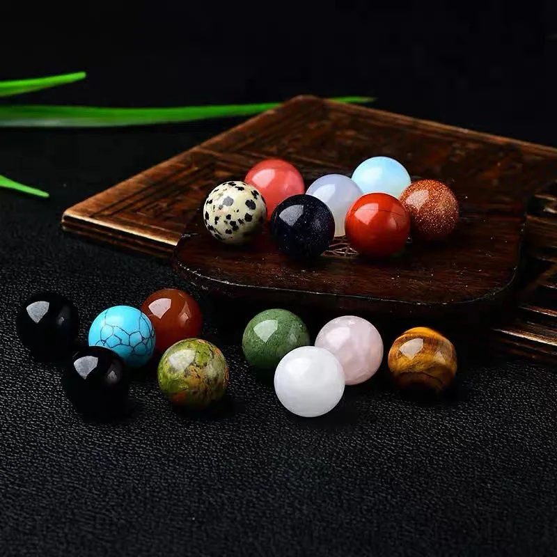 3cm Natural Crystal Ball Rose Quartz Polished Globe Amethyst Lazuli Stone Massaging Ball Desk Home Decoration 30mm Crystal Ball