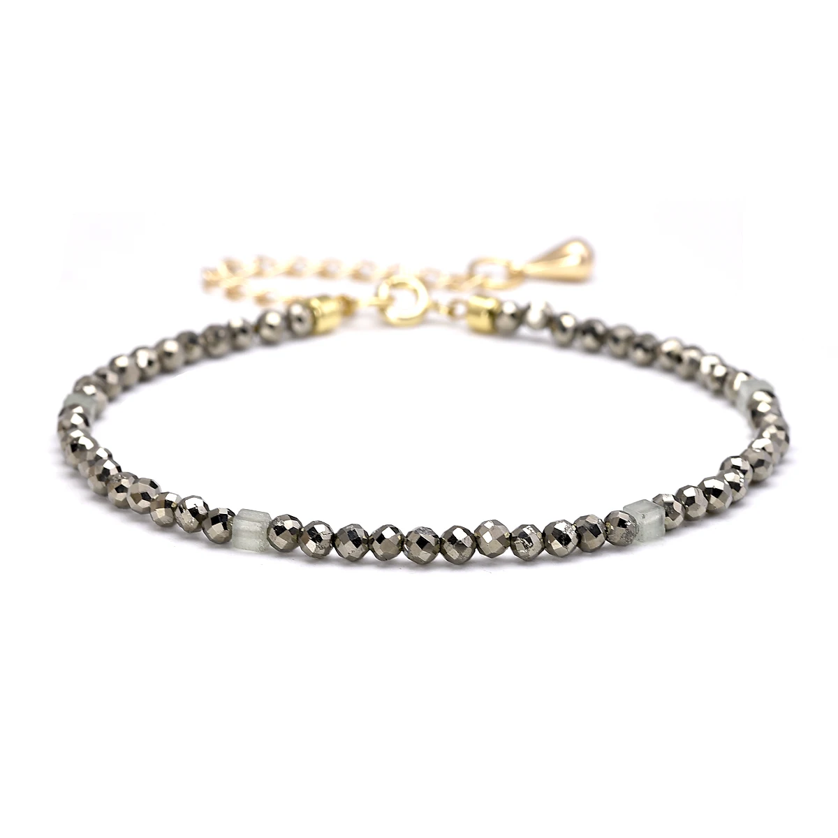 3mm Dainty Pyrite Chain Bracelet for Women Irregular Freshwater Pearls Crystal 14k Gold Plated Copper Energy Health Jewellery 3mm Dainty Pyrite Chain Bracelet for Women Irregular Freshwater Pearls Crystal 14k Gold Plated Copper Energy Health Jewellery