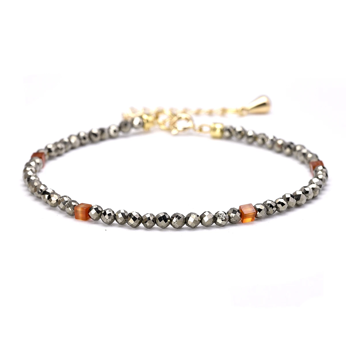 3mm Dainty Pyrite Chain Bracelet for Women Irregular Freshwater Pearls Crystal 14k Gold Plated Copper Energy Health Jewellery 3mm Dainty Pyrite Chain Bracelet for Women Irregular Freshwater Pearls Crystal 14k Gold Plated Copper Energy Health Jewellery
