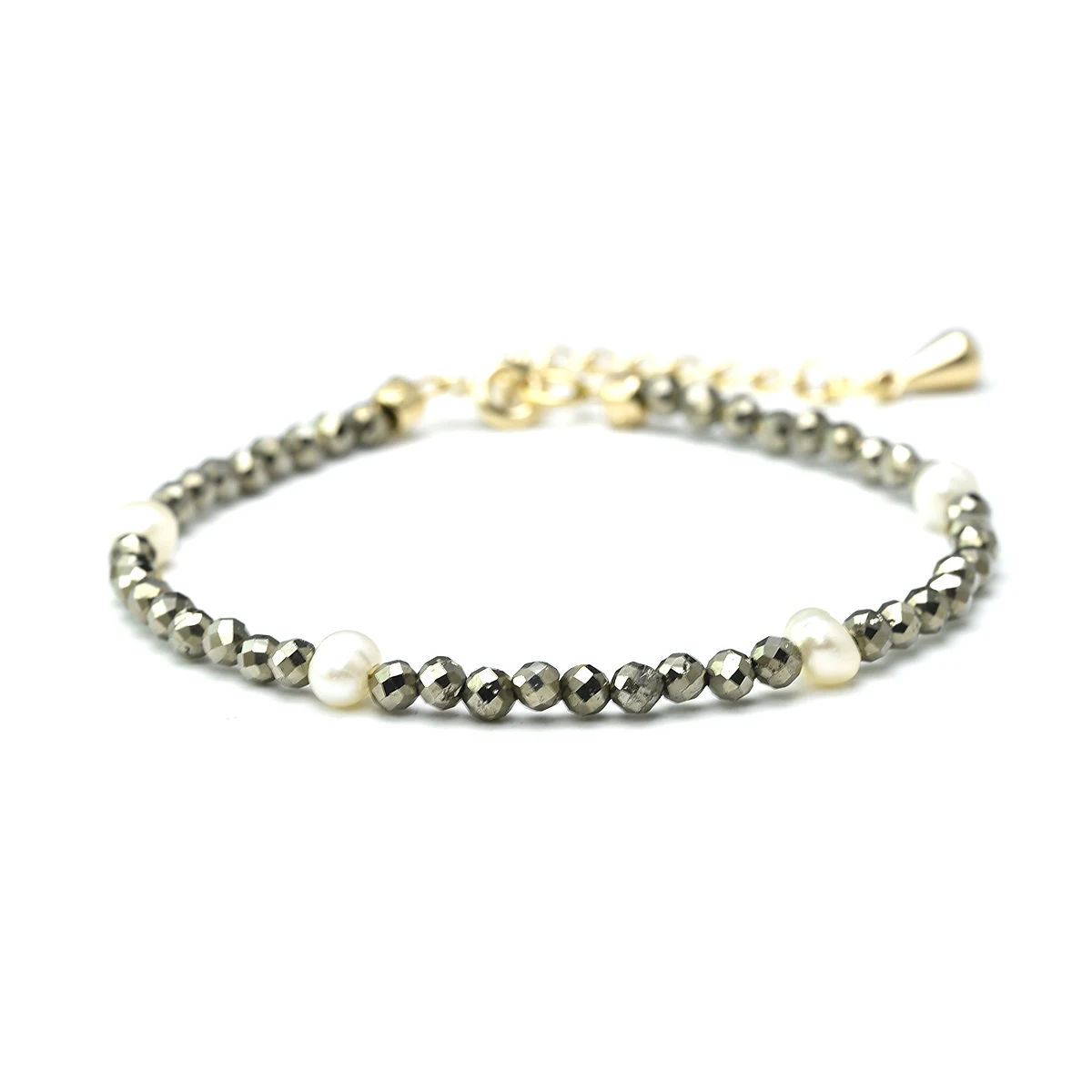 3mm Dainty Pyrite Chain Bracelet for Women Irregular Freshwater Pearls Crystal 14k Gold Plated Copper Energy Health Jewellery 3mm Dainty Pyrite Chain Bracelet for Women Irregular Freshwater Pearls Crystal 14k Gold Plated Copper Energy Health Jewellery