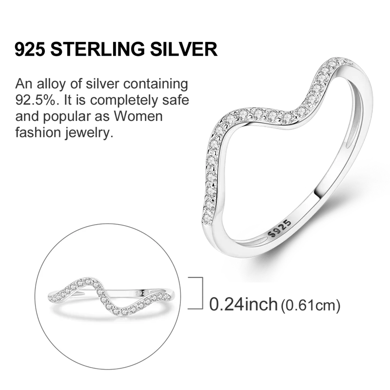 Original 925 Sterling Silver Women Rings 2025 Sparking Zirconium Ring LOVE Wedding Rings For Engagement Jewelry Anniversary Gift