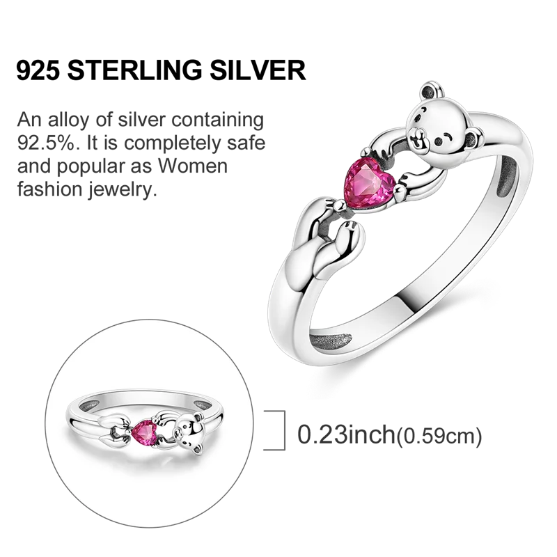 Original 925 Sterling Silver Women Rings 2025 Sparking Zirconium Ring LOVE Wedding Rings For Engagement Jewelry Anniversary Gift