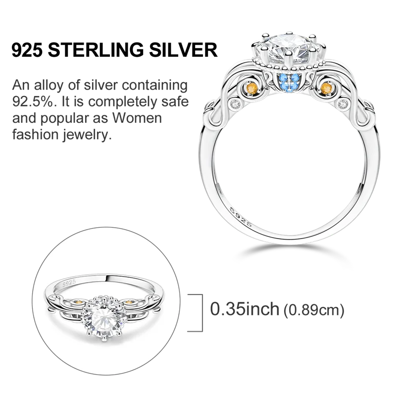 Original 925 Sterling Silver Women Rings 2025 Sparking Zirconium Ring LOVE Wedding Rings For Engagement Jewelry Anniversary Gift