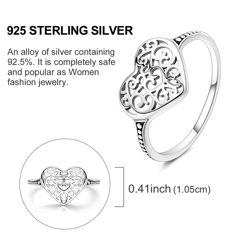 Original 925 Sterling Silver Women Rings 2025 Sparking Zirconium Ring LOVE Wedding Rings For Engagement Jewelry Anniversary Gift