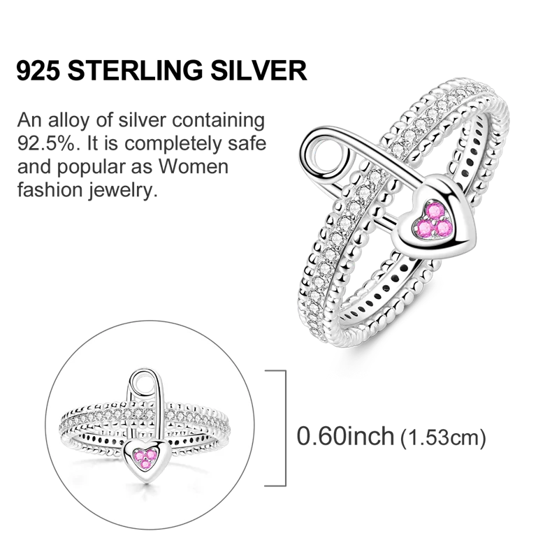 Original 925 Sterling Silver Women Rings 2025 Sparking Zirconium Ring LOVE Wedding Rings For Engagement Jewelry Anniversary Gift