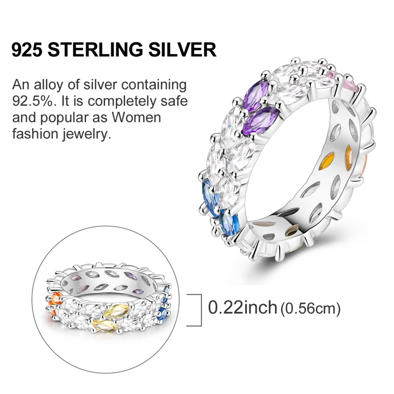 Original 925 Sterling Silver Women Rings 2025 Sparking Zirconium Ring LOVE Wedding Rings For Engagement Jewelry Anniversary Gift