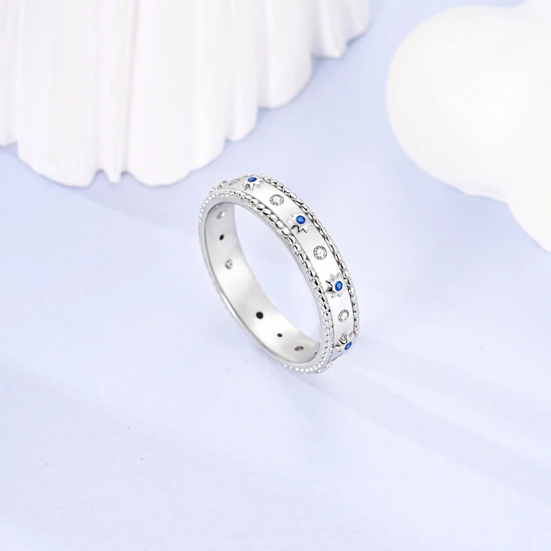 Original 925 Sterling Silver Women Rings 2025 Sparking Zirconium Ring LOVE Wedding Rings For Engagement Jewelry Anniversary Gift