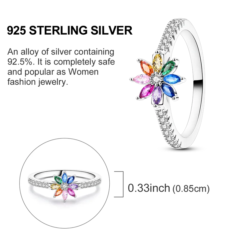 Original 925 Sterling Silver Women Rings 2025 Sparking Zirconium Ring LOVE Wedding Rings For Engagement Jewelry Anniversary Gift