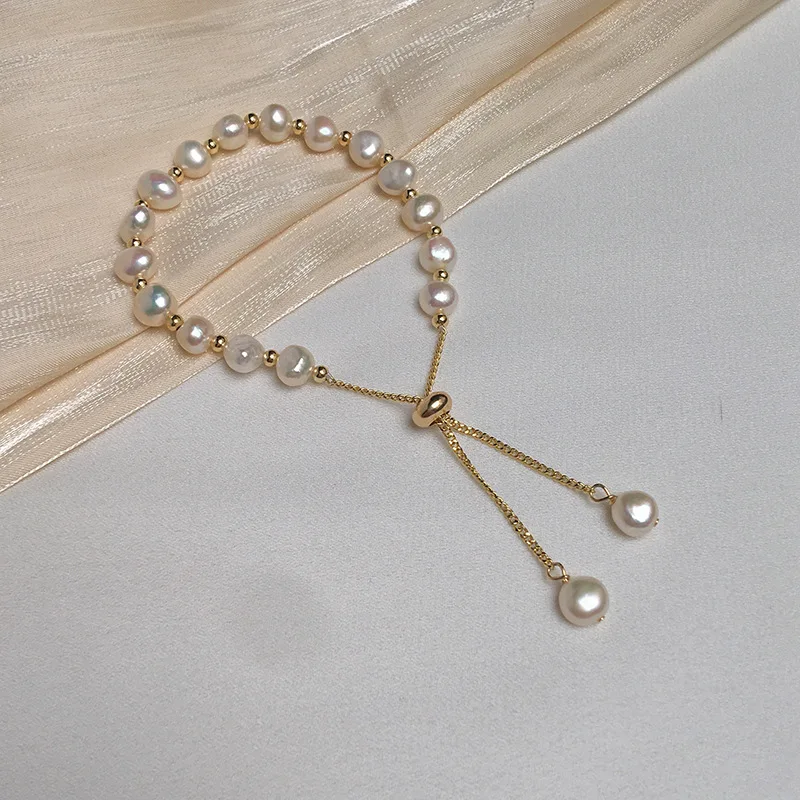 Hot Sell Fashion Natural Baroque Freshwater Pearl 14K Gold Filled Ladies Bracelet Jewelry For Women Birthday Gifts No Fade Hot Sell Fashion Natural Baroque Freshwater Pearl 14K Gold Filled Ladies Bracelet Jewelry For Women Birthday Gifts No Fade