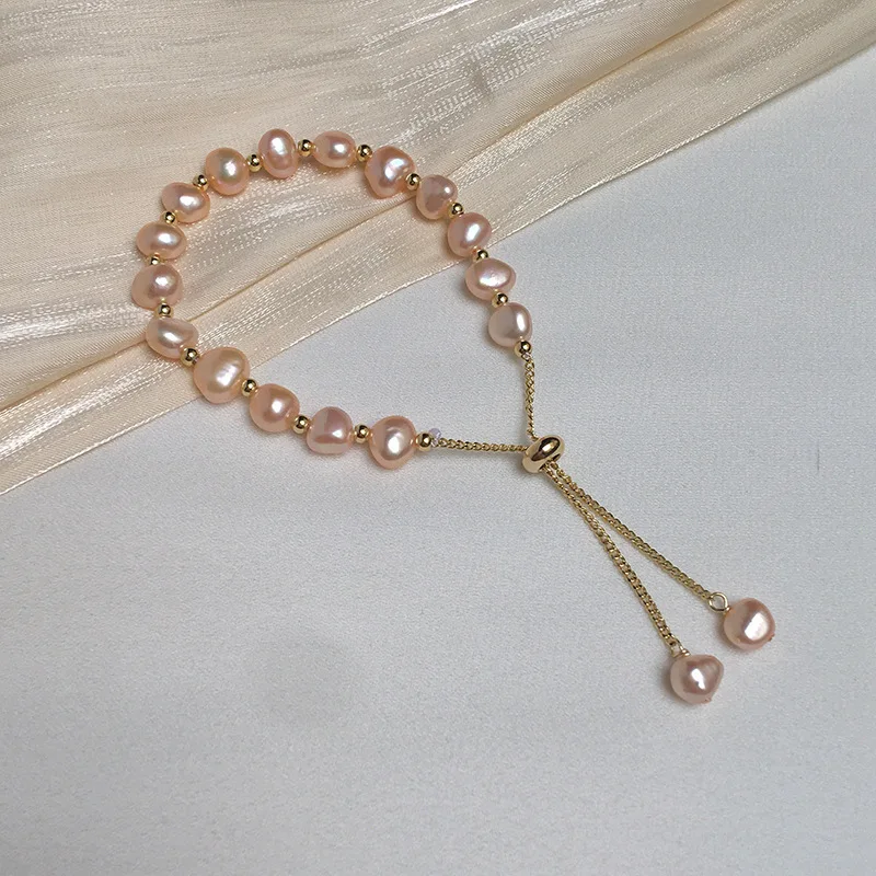 Hot Sell Fashion Natural Baroque Freshwater Pearl 14K Gold Filled Ladies Bracelet Jewelry For Women Birthday Gifts No Fade Hot Sell Fashion Natural Baroque Freshwater Pearl 14K Gold Filled Ladies Bracelet Jewelry For Women Birthday Gifts No Fade
