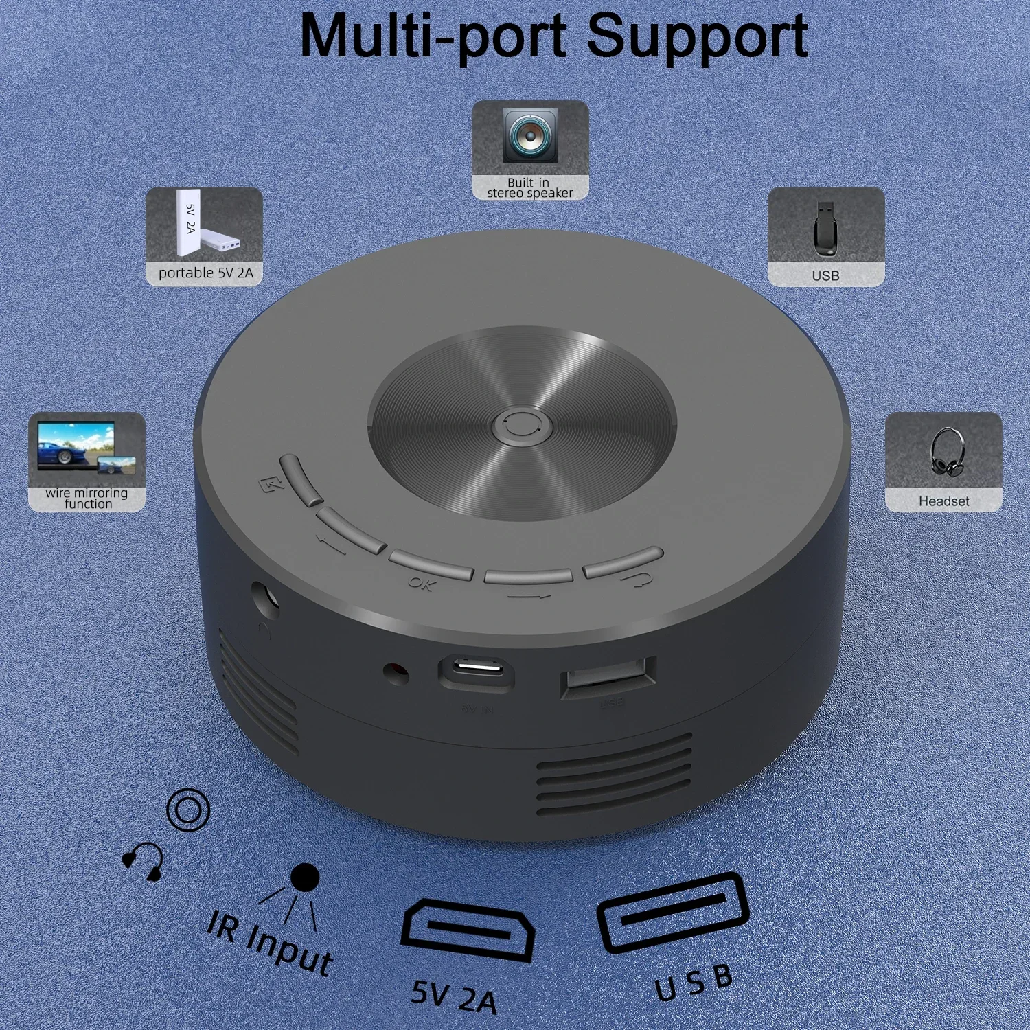 YT200 Smart Projector LED HD TV Video Projector For 4K 1500 Lumens Android Same Screen Home Cinema Outdoor Portable Mini Project YT200 Smart Projector LED HD TV Video Projector For 4K 1500 Lumens Android Same Screen Home Cinema Outdoor Portable Mini Project