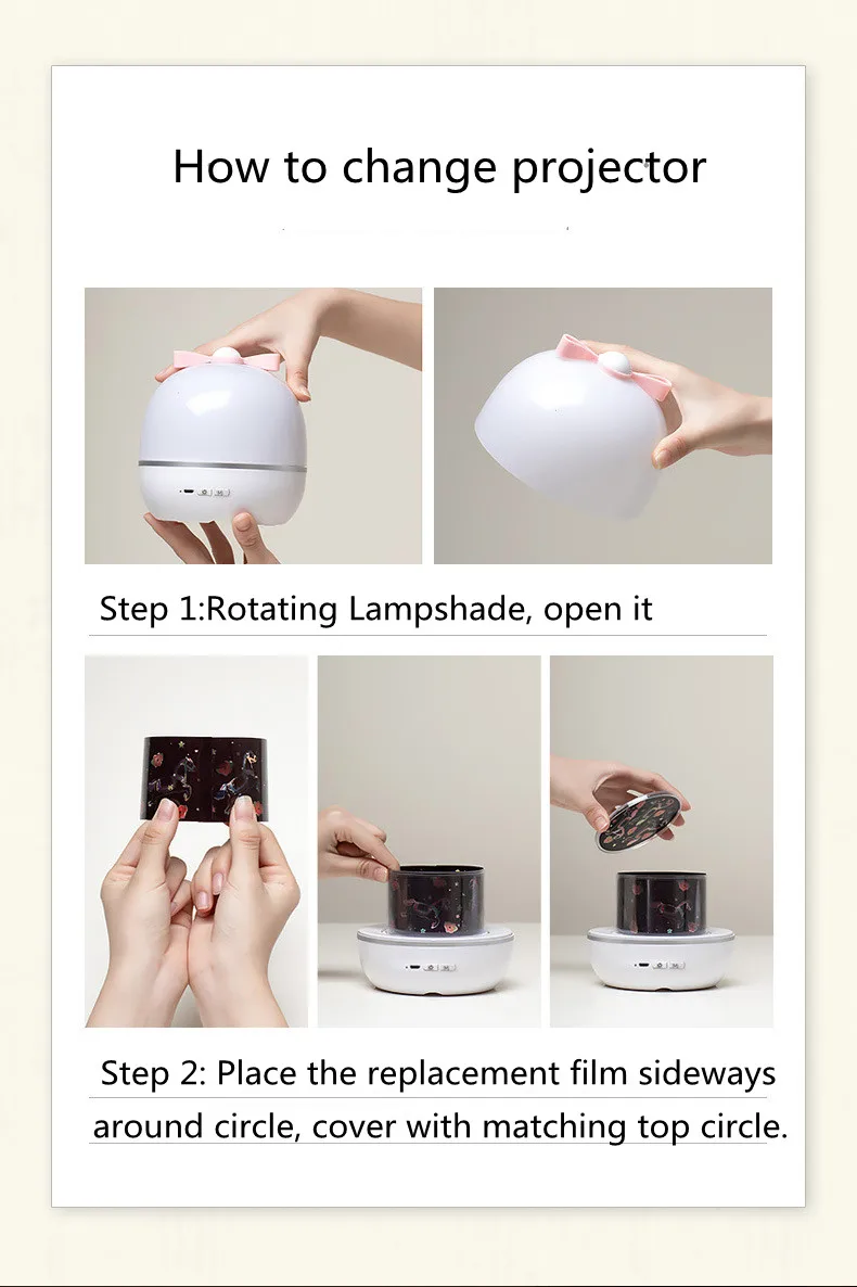 Starry Sky Projector Planetarium Lamp Romantic Room Ceiling Project Lamp for Kids Bedroom Decor Valentine's Day Gift 12 Films