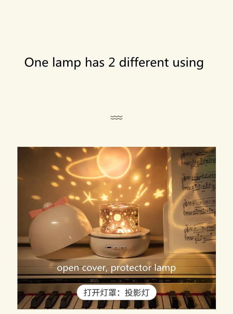 Starry Sky Projector Planetarium Lamp Romantic Room Ceiling Project Lamp for Kids Bedroom Decor Valentine's Day Gift 12 Films