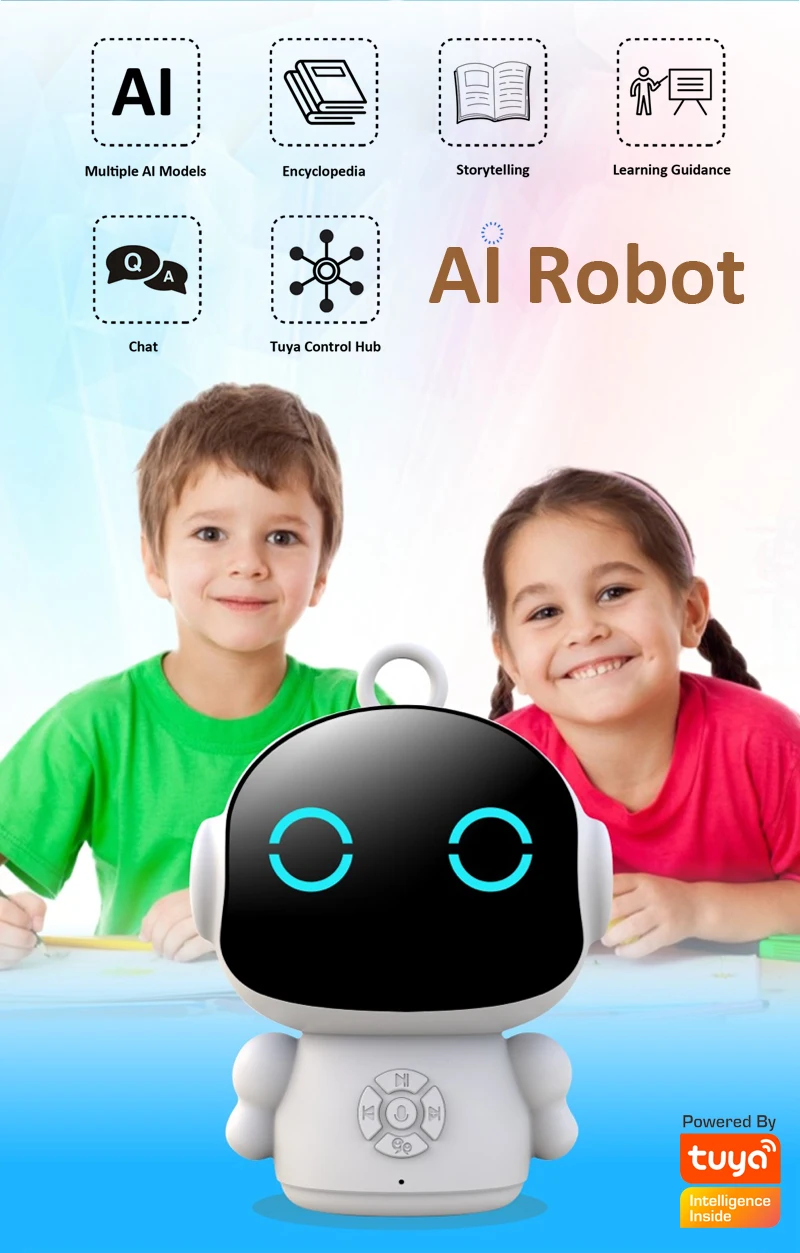 Tuya Smart AI Robot WiFi Early Education Toys for Children Speech Recognition & Voice Interactive Educational Learning Machine Tuya Smart AI Robot WiFi Early Education Toys for Children Speech Recognition & Voice Interactive Educational Learning Machine