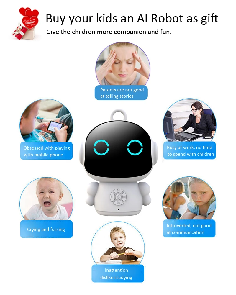 Tuya Smart AI Robot WiFi Early Education Toys for Children Speech Recognition & Voice Interactive Educational Learning Machine Tuya Smart AI Robot WiFi Early Education Toys for Children Speech Recognition & Voice Interactive Educational Learning Machine