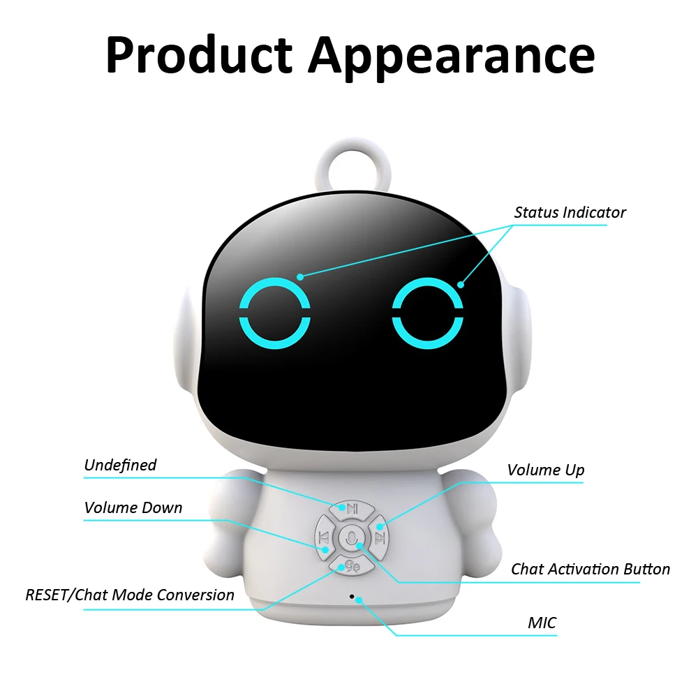 Tuya Smart AI Robot WiFi Early Education Toys for Children Speech Recognition & Voice Interactive Educational Learning Machine Tuya Smart AI Robot WiFi Early Education Toys for Children Speech Recognition & Voice Interactive Educational Learning Machine