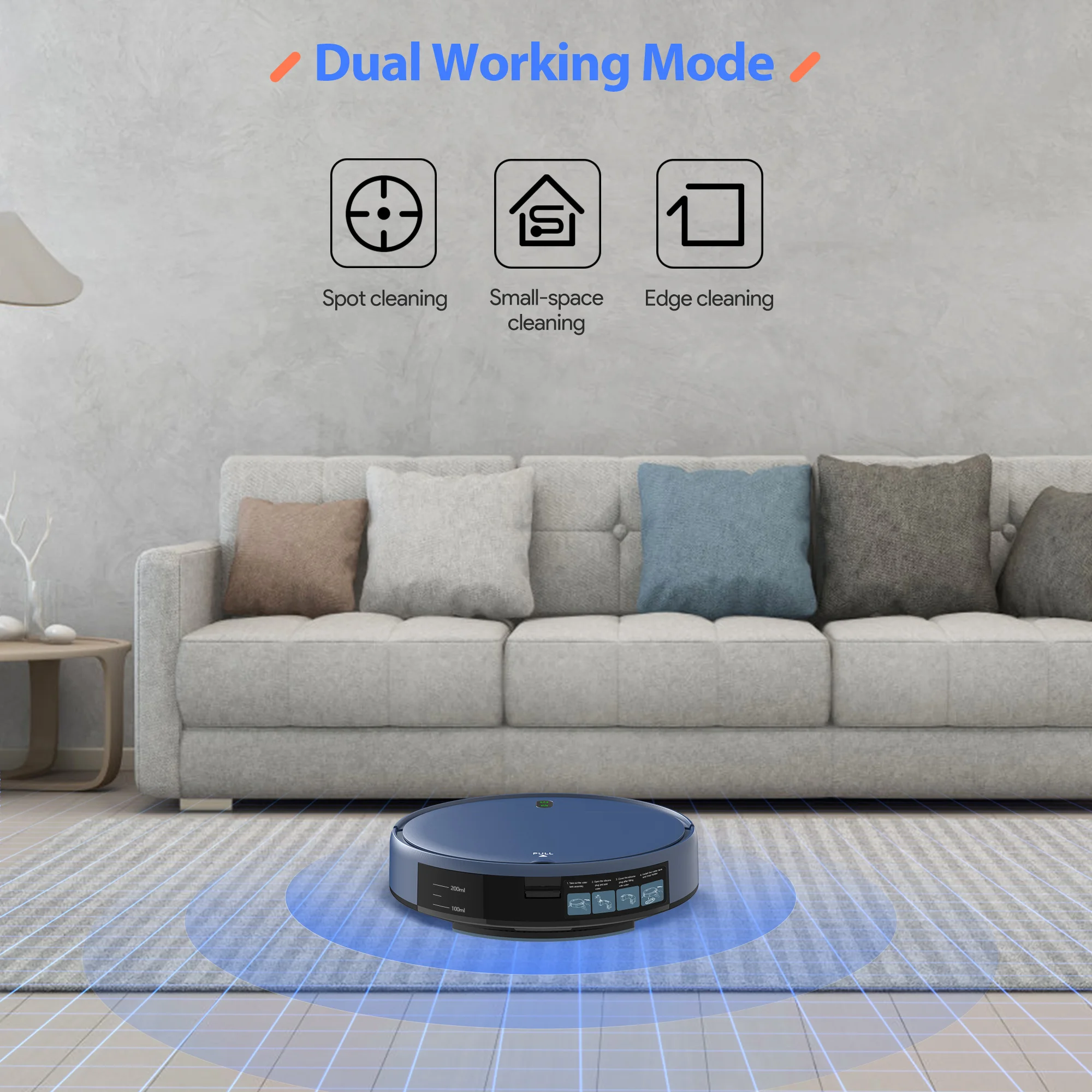 RAYFURN BR151 Robot Vacuum Cleaner, 6000Pa Suction, APP/Remote Control, Self Charging, APP Control Smart Home Floor Carpet Clean RAYFURN BR151 Robot Vacuum Cleaner, 6000Pa Suction, APP/Remote Control, Self Charging, APP Control Smart Home Floor Carpet Clean