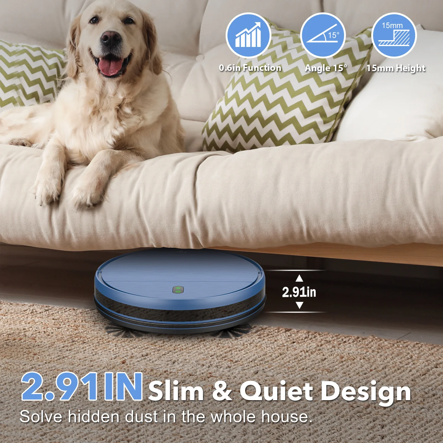 RAYFURN BR151 Robot Vacuum Cleaner, 6000Pa Suction, APP/Remote Control, Self Charging, APP Control Smart Home Floor Carpet Clean RAYFURN BR151 Robot Vacuum Cleaner, 6000Pa Suction, APP/Remote Control, Self Charging, APP Control Smart Home Floor Carpet Clean