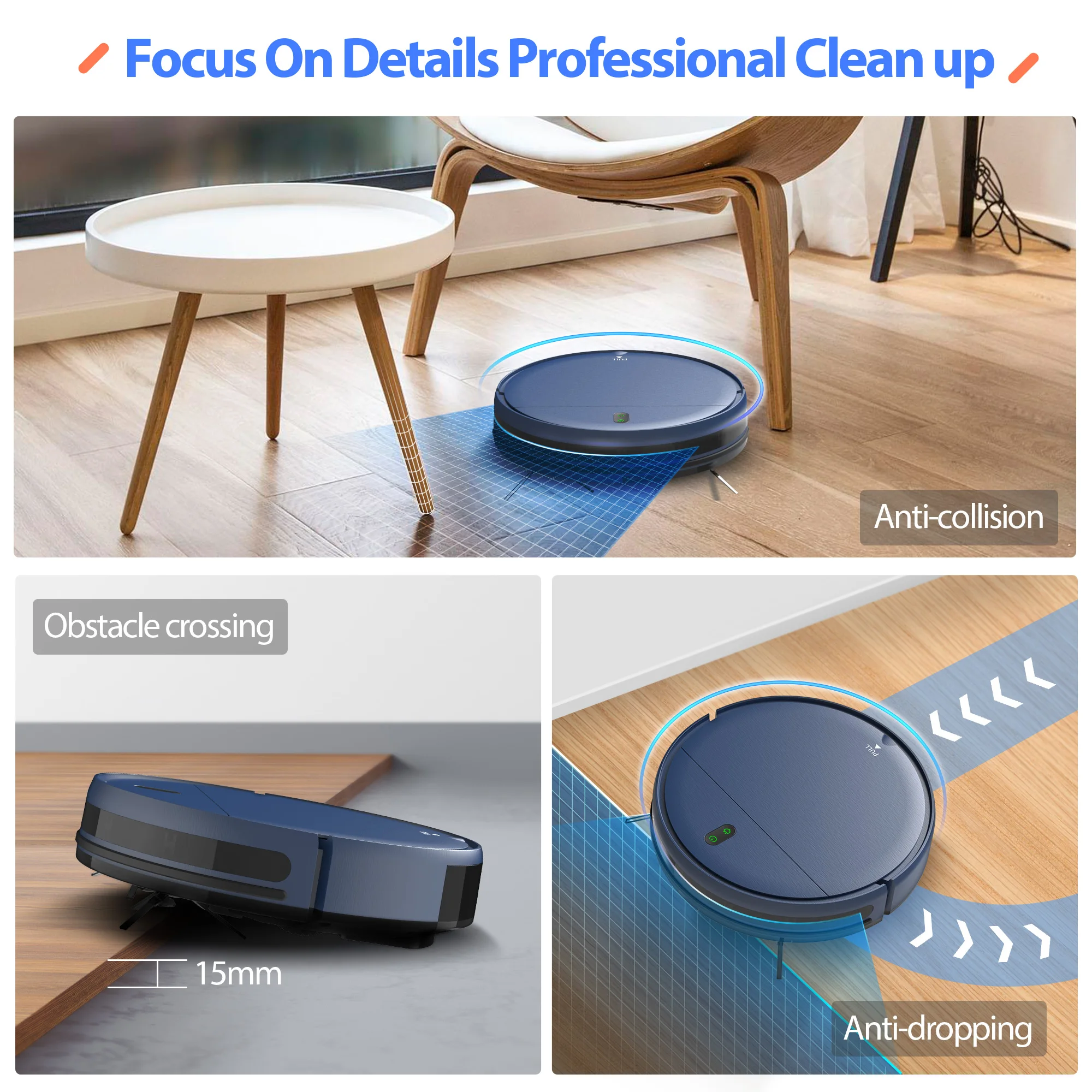 RAYFURN BR151 Robot Vacuum Cleaner, 6000Pa Suction, APP/Remote Control, Self Charging, APP Control Smart Home Floor Carpet Clean RAYFURN BR151 Robot Vacuum Cleaner, 6000Pa Suction, APP/Remote Control, Self Charging, APP Control Smart Home Floor Carpet Clean