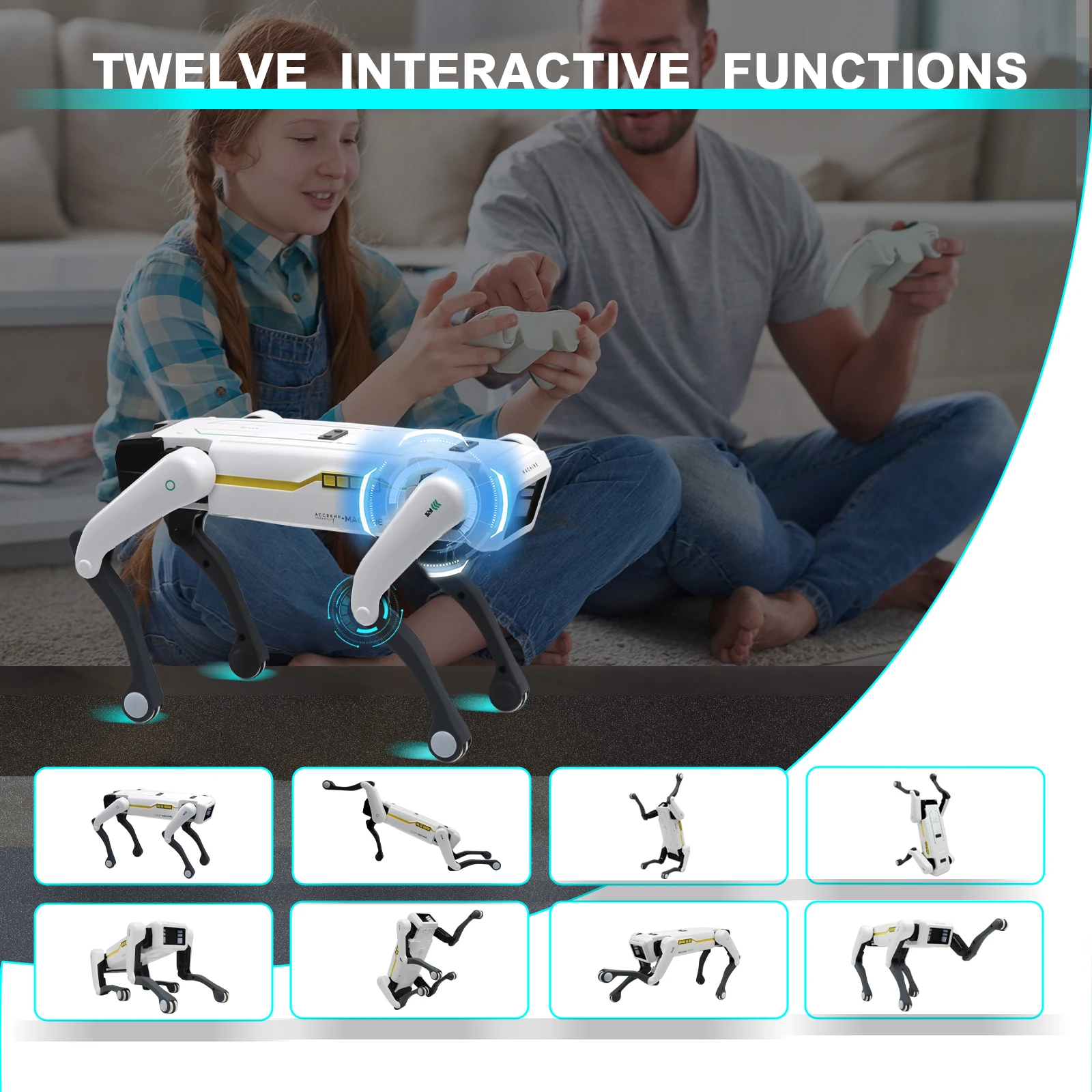 Intelligent AI RC Robot Dog Voice Dialogue APP Remote Control Programming Singing Dancing Machine Dog Kids Toys