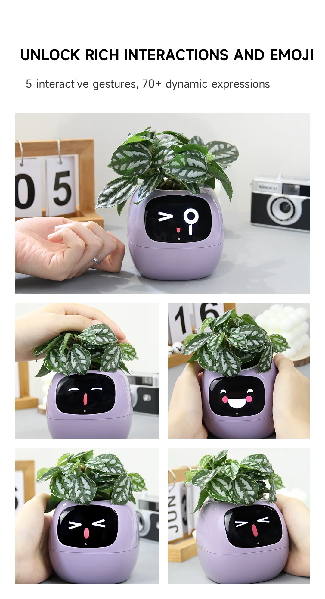 Plant cute pet robot electronic pet healing table with AI electronic toys creative holiday gifts
