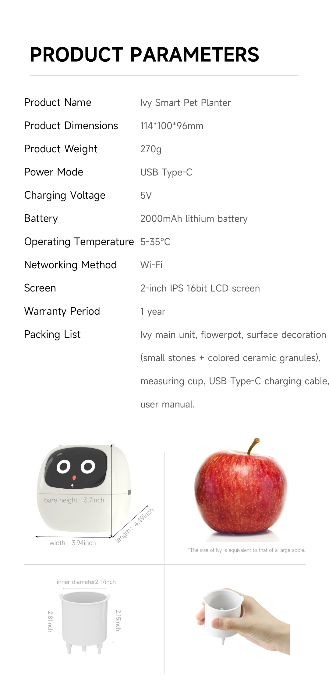 Plant cute pet robot electronic pet healing table with AI electronic toys creative holiday gifts