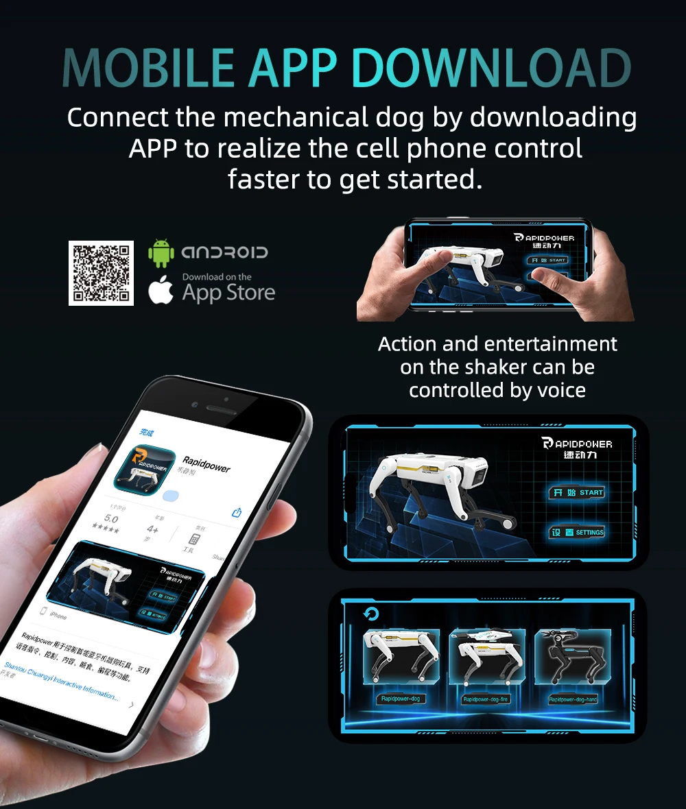 Teeggi Electric RC Intelligent Robot Dog Multifunction RC Mechanical Dog with turret Educational Toy Bionic Smart Robot Toy Gift