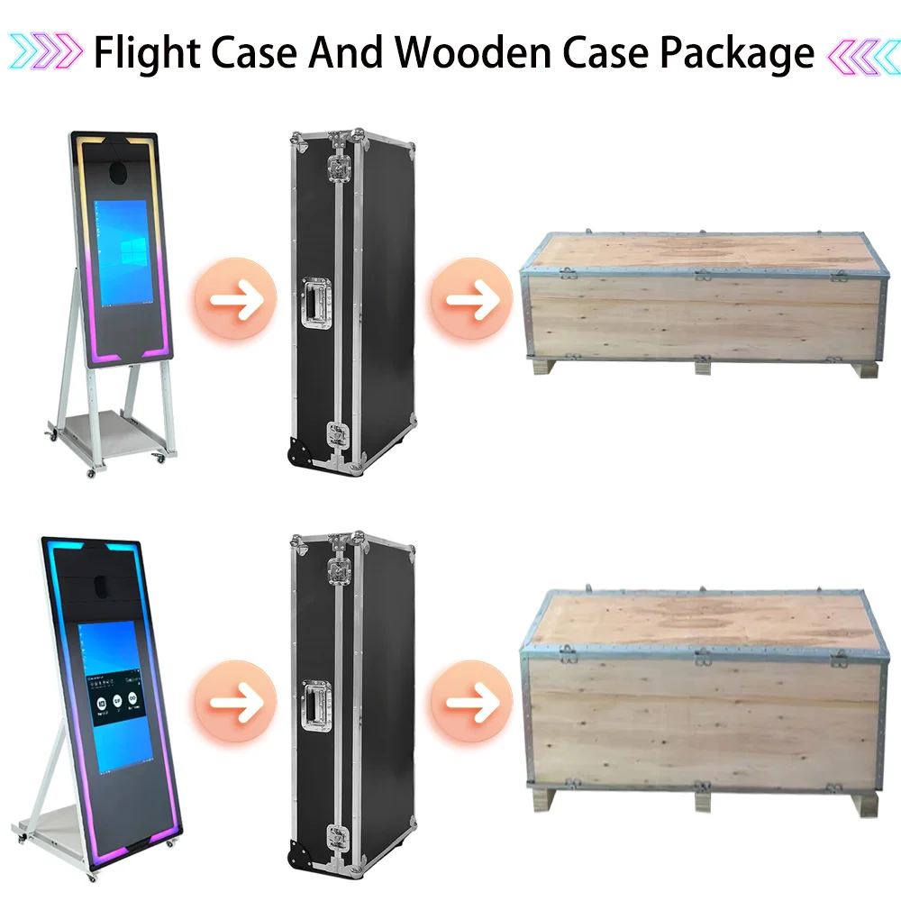 Touch Screen Photobooth Portable 40 65 inch Mirror magic Photo Booth Machine For Wedding Party Activity Touch Screen Photobooth Portable 40 65 inch Mirror magic Photo Booth Machine For Wedding Party Activity