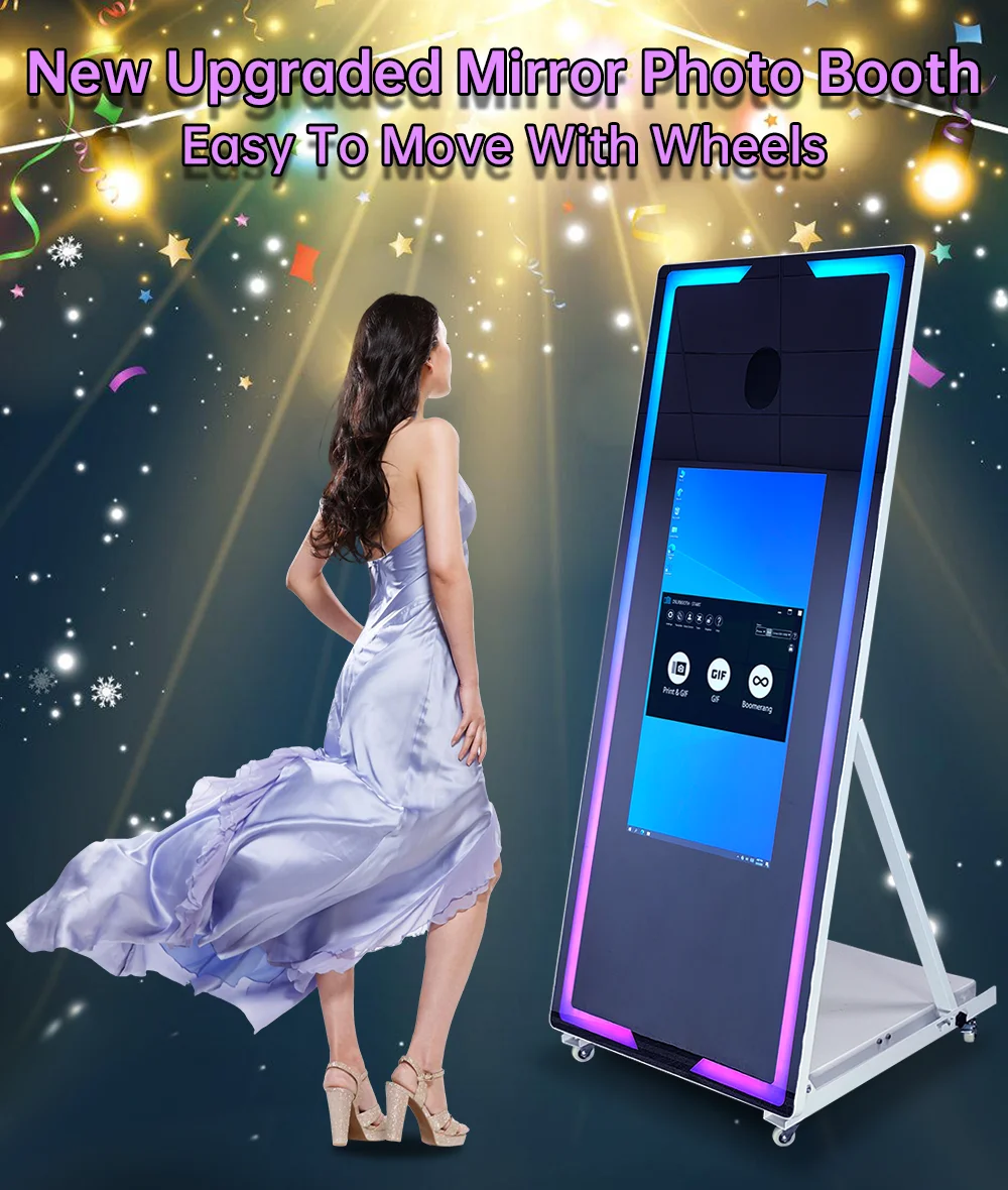 Touch Screen Photobooth Portable 40 65 inch Mirror magic Photo Booth Machine For Wedding Party Activity Touch Screen Photobooth Portable 40 65 inch Mirror magic Photo Booth Machine For Wedding Party Activity