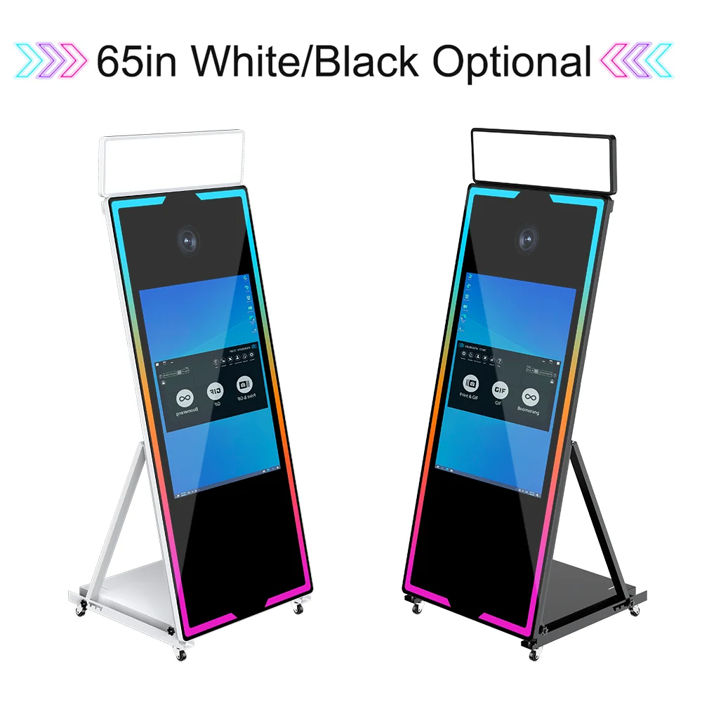 Touch Screen Photobooth Portable 40 65 inch Mirror magic Photo Booth Machine For Wedding Party Activity Touch Screen Photobooth Portable 40 65 inch Mirror magic Photo Booth Machine For Wedding Party Activity