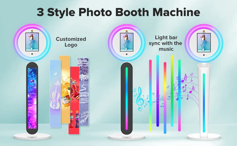 Selfie Stand Photo Booth Machine ipad Photobooth compatible for 10.2-12.9inch ipad Photo Booth Stand Machine for Party Wedding Selfie Stand Photo Booth Machine ipad Photobooth compatible for 10.2-12.9inch ipad Photo Booth Stand Machine for Party Wedding