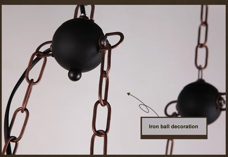 Industrial Style Design Retro Iron Chandelier Creative Restaurant Bar American Nostalgic Country Bar Cafe Boat Wood Pendent Lamp