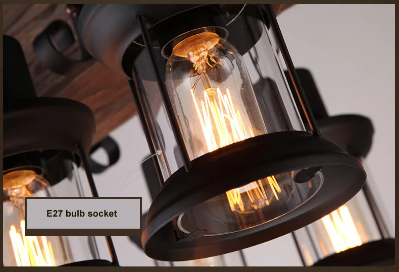 Industrial Style Design Retro Iron Chandelier Creative Restaurant Bar American Nostalgic Country Bar Cafe Boat Wood Pendent Lamp