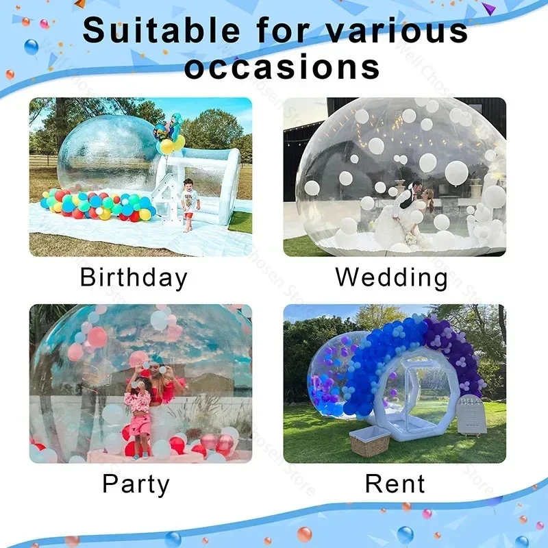 Inflatable Bubble House for Party Supplies,Outdoor Wedding Decor,Kids Birthday Party amusement park, Transparent Bubble Dome