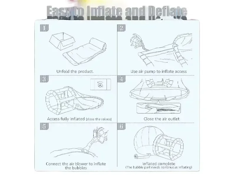 Inflatable Bubble House for Party Supplies,Outdoor Wedding Decor,Kids Birthday Party amusement park, Transparent Bubble Dome