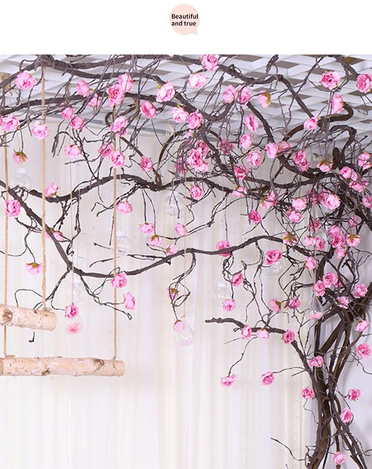 3m immortal peony extra long thick vine hanging wreath home garden wedding arch DIY fake vine wall decoration 3m immortal peony extra long thick vine hanging wreath home garden wedding arch DIY fake vine wall decoration