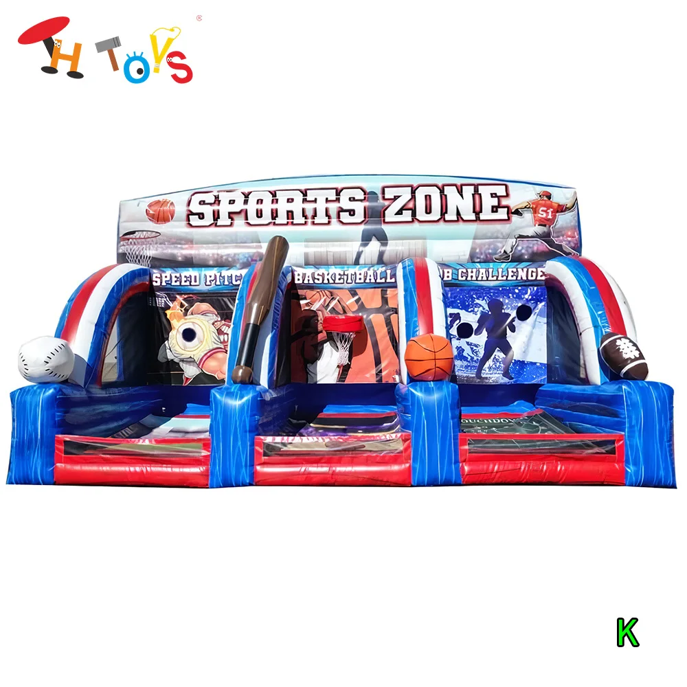 Commercial Durable 3 in 1 Inflatable Sport Zone Games Carnival Game Inflatable Toys Fast Ship to Door