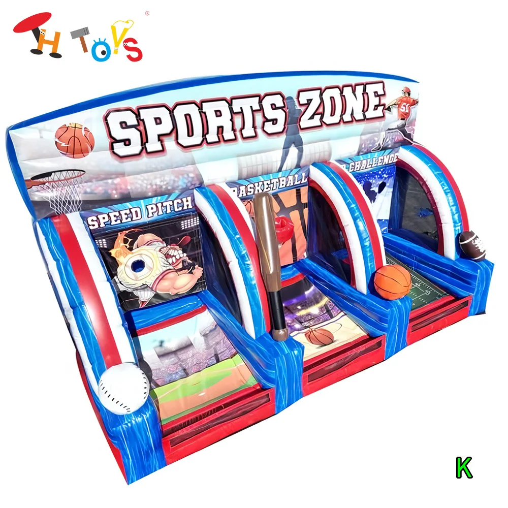 Commercial Durable 3 in 1 Inflatable Sport Zone Games Carnival Game Inflatable Toys Fast Ship to Door