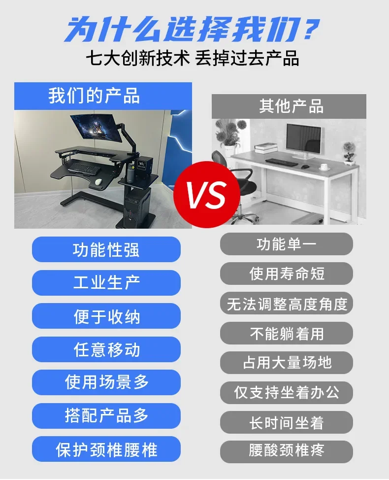 Computer desk bed notebook desktop computer desk bedside table lifting table lazy table cockpit suspension bracket