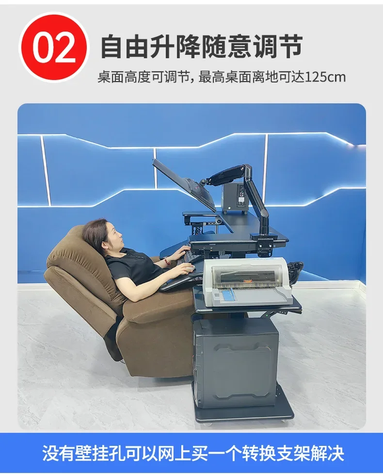 Computer desk bed notebook desktop computer desk bedside table lifting table lazy table cockpit suspension bracket