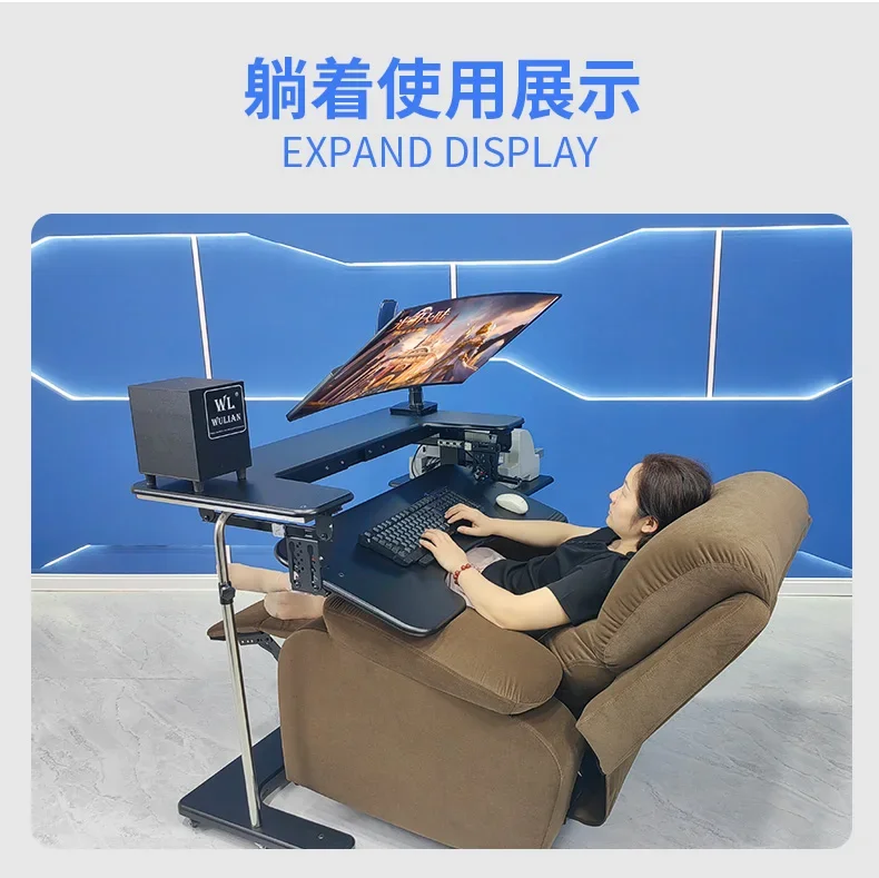 Computer desk bed notebook desktop computer desk bedside table lifting table lazy table cockpit suspension bracket