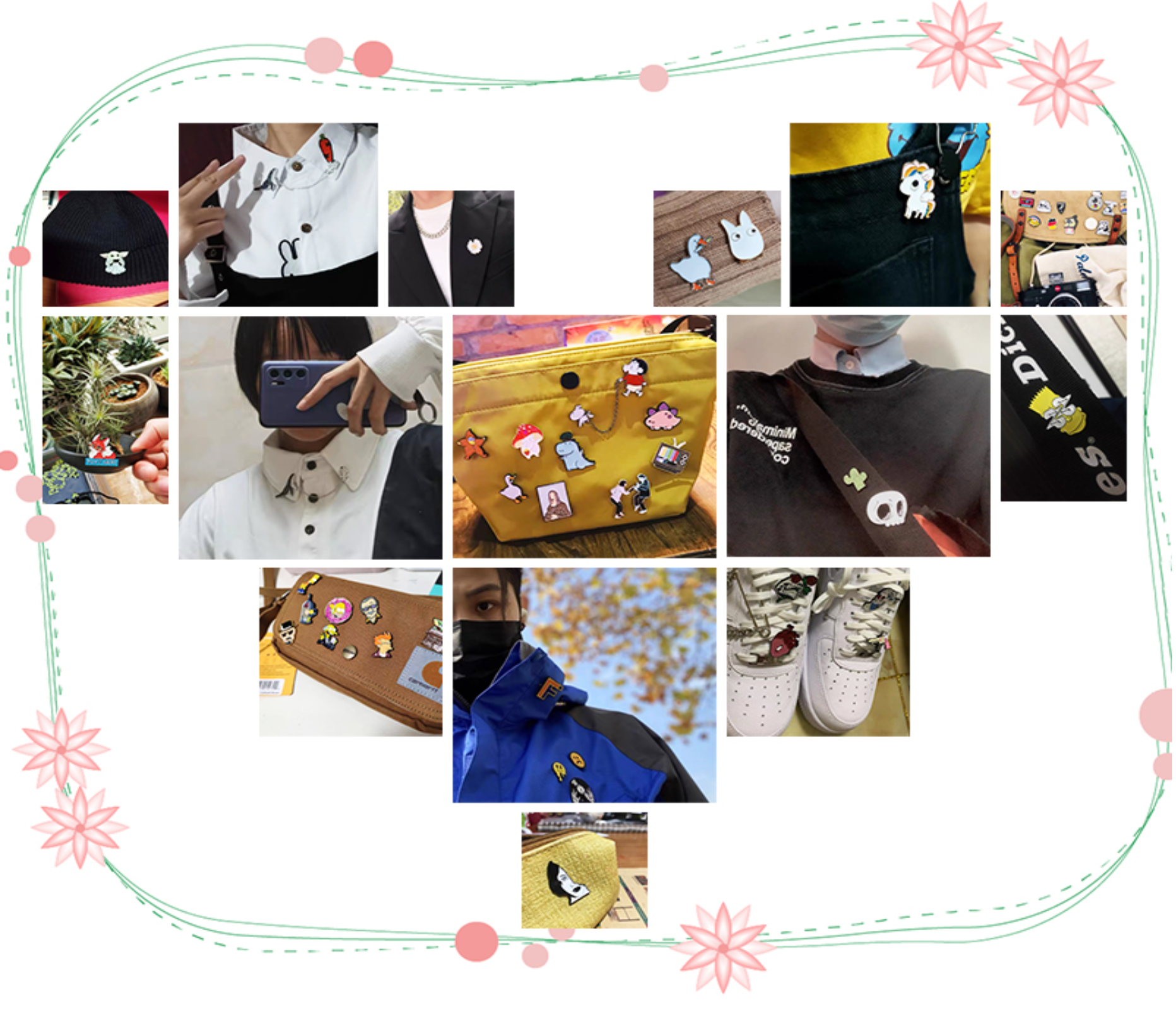 Anime Red Mushroom Enamel Pin Badge Cute Face Plant Brooches for Women Girl Cartoon Backpacks Lapel Pins Jewelry Gift Wholesale