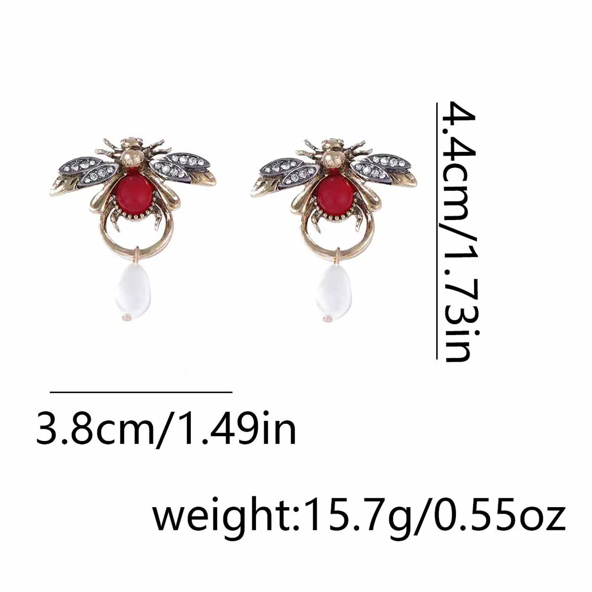2025 New ZAA Vintage Metal Animals Earrings Imitation Pearl Drop Earrings for Women Fashion Jewelry Holiday Party Gifts