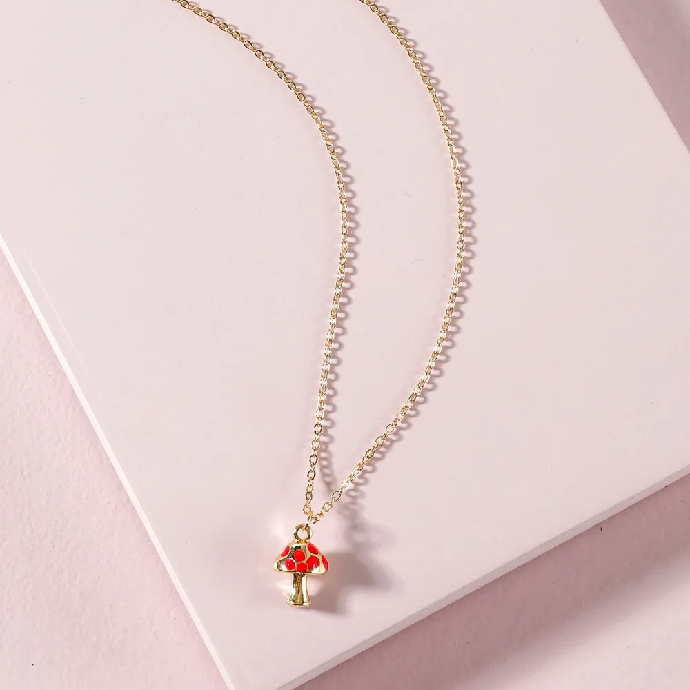 Makersland Unique Mushroom Necklace For Women Cute Mushroom Pendant Jewelry Gifts Fashion Chain Necklaces For Girls Wholesale Makersland Unique Mushroom Necklace For Women Cute Mushroom Pendant Jewelry Gifts Fashion Chain Necklaces For Girls Wholesale