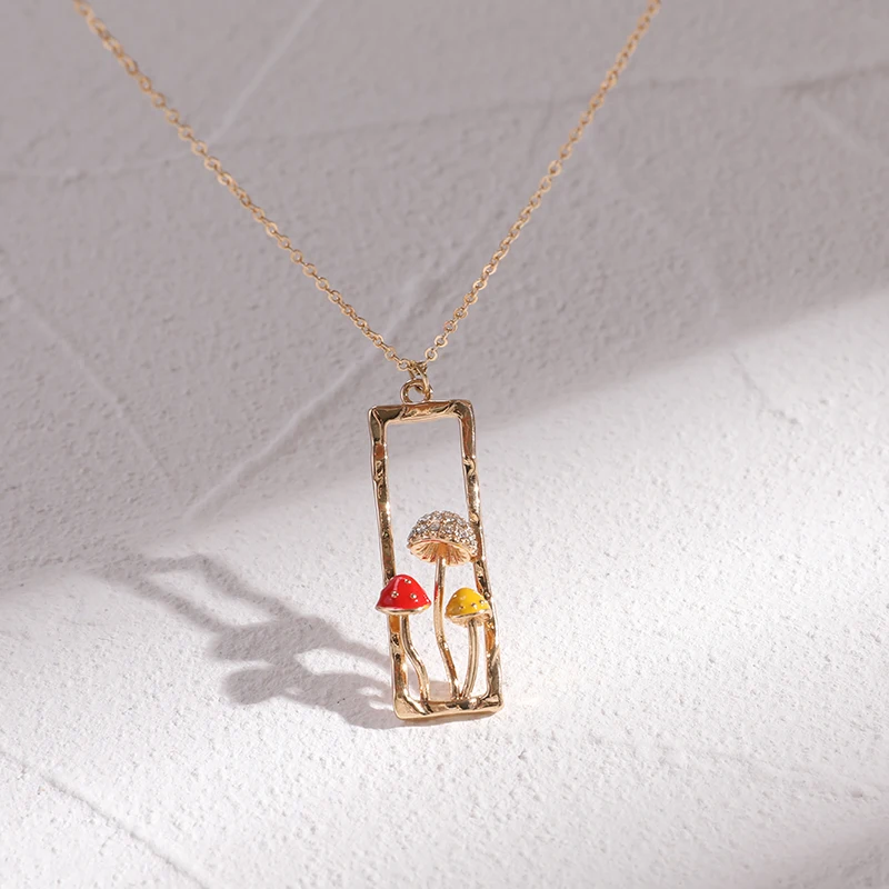 Makersland Unique Mushroom Necklace For Women Cute Mushroom Pendant Jewelry Gifts Fashion Chain Necklaces For Girls Wholesale Makersland Unique Mushroom Necklace For Women Cute Mushroom Pendant Jewelry Gifts Fashion Chain Necklaces For Girls Wholesale