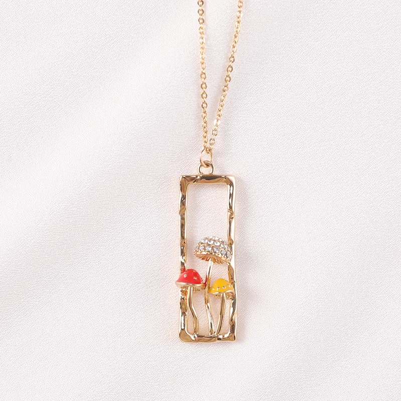 Makersland Unique Mushroom Necklace For Women Cute Mushroom Pendant Jewelry Gifts Fashion Chain Necklaces For Girls Wholesale Makersland Unique Mushroom Necklace For Women Cute Mushroom Pendant Jewelry Gifts Fashion Chain Necklaces For Girls Wholesale