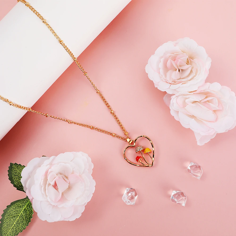 Makersland Unique Mushroom Necklace For Women Cute Mushroom Pendant Jewelry Gifts Fashion Chain Necklaces For Girls Wholesale Makersland Unique Mushroom Necklace For Women Cute Mushroom Pendant Jewelry Gifts Fashion Chain Necklaces For Girls Wholesale